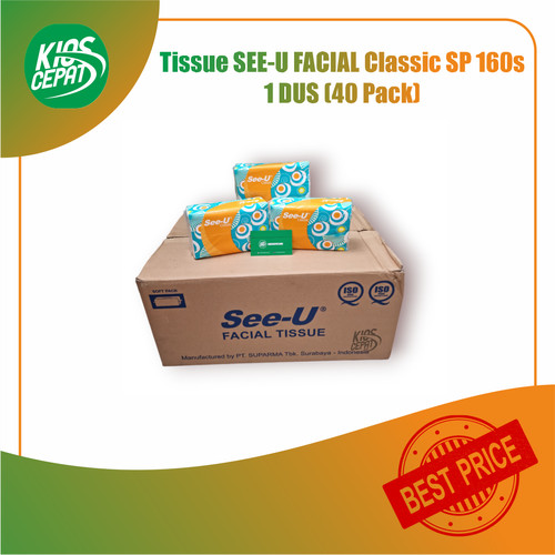 [GROSIR] Tissue SEE-U FACIAL Classic SP 160s 1 DUS ISI 40 PACK