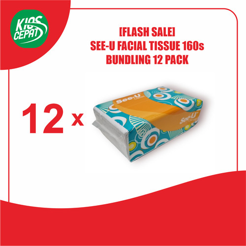 [FLASH SALE] Tissue SEE-U FACIAL Classic SP 160s ISI 12 PACK (EXTRA EKONOMIS)