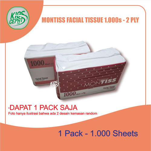 Tissue MONTISS Facial 1000s - 2 PLY