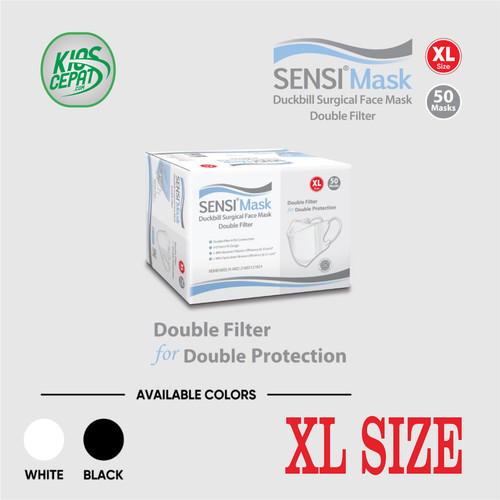 Masker SENSI 3Ply Duckbill Face Mask BOX isi 50pcs XL SIZE