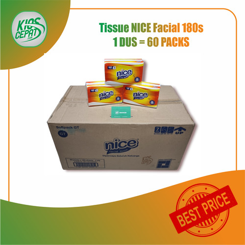 [GROSIR] Tissue NICE Facial 180s 1 DUS ISI 60 PACK