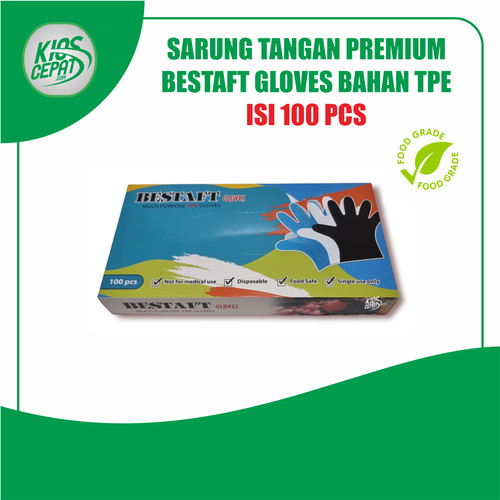 Hand Gloves / Sarung Tangan BESTAFT TPE isi 100Pcs