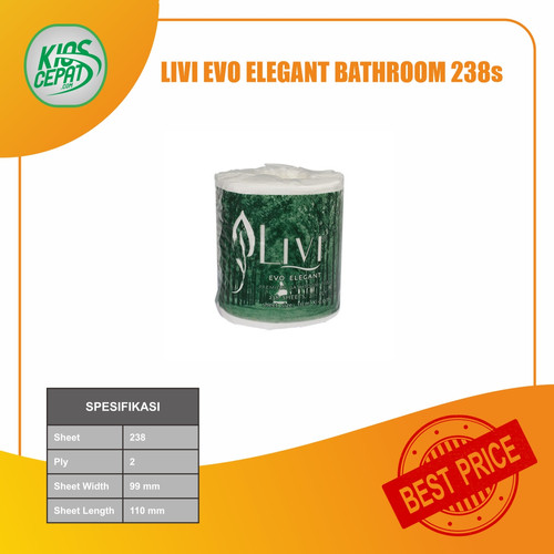 [TC] Tissue LIVI EVO Elegant Toilet Roll 238s (Premium Bathroom)