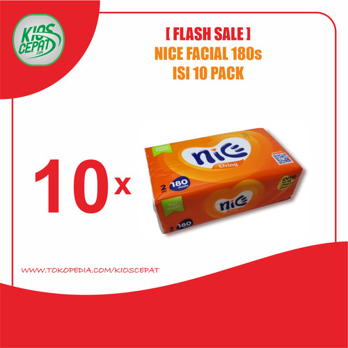 [FLASH SALE] Tissue NICE Facial 180s ISI 10 PACK