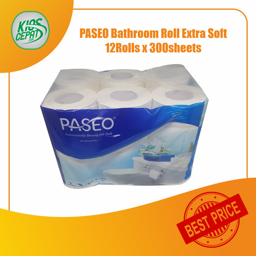 Tissue PASEO Bathroom Roll EXTRA SOFT 12Roll (300sheets - 3ply)