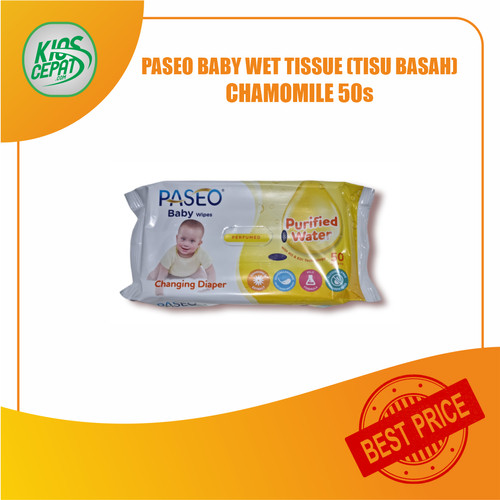 Tissue PASEO Baby Wet Tissue Chamomile 50s (TISU BASAH)