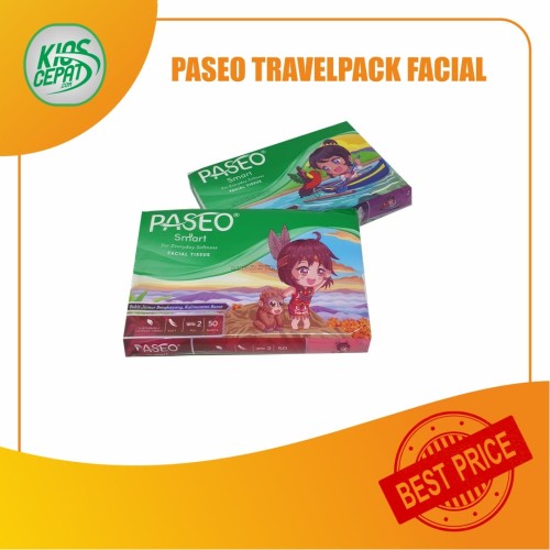 [GOJEK/GRAB] Tissue PASEO SMART TRAVELPACK Facial 50s 1DUS isi 80Pack