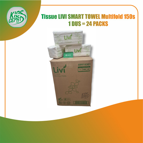 [KHUSUS GOJEK/GRAB] Tissue LIVI SMART TOWEL Multifold 1 DUS (24PACK)