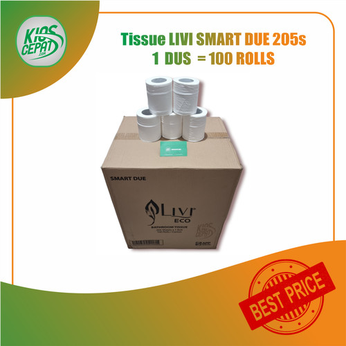 [KHUSUS GOJEK/GRAB] Tissue LIVI SMART DUE 205s - 1 DUS (100Roll)