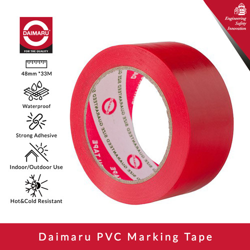 Daimaru PVC Floor Marking Tape 48mmx33M/Lakban Penanda lantai Premium