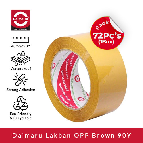 Daimaru OPP Tape Lakban Coklat 48 mm x 90 Yard 72pcs