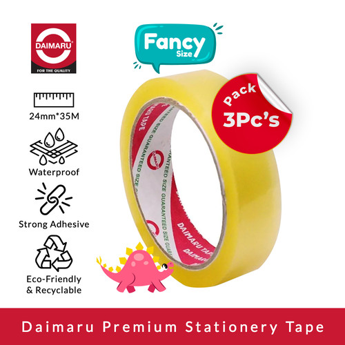 Daimaru Premium Stationery Tape / OPP Bening 24 mm x 35 M Fancy 3pcs