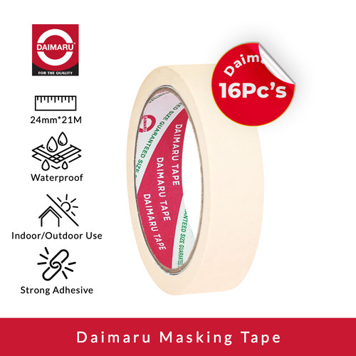 [Dapat 16pcs] Daimaru Masking Tape Cream 24mm x 21m