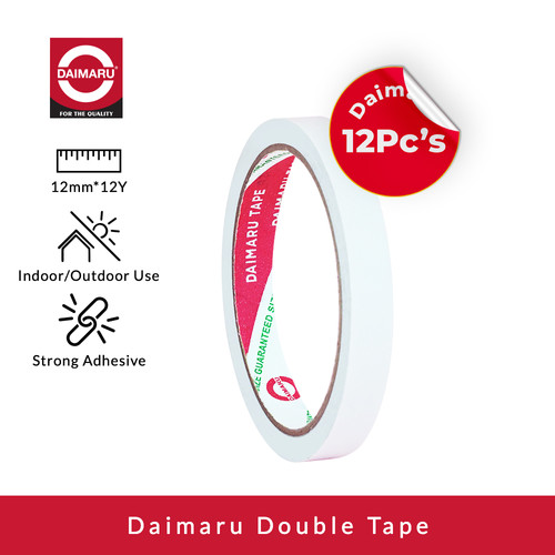 [Dapat 12pcs] Daimaru Double Tape 12mm x 12 Yard