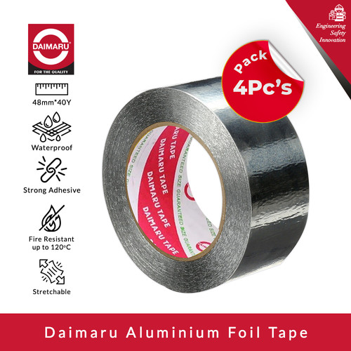 [Dapat 4pcs] Daimaru Lakban Aluminium 48mm x 40 Yard