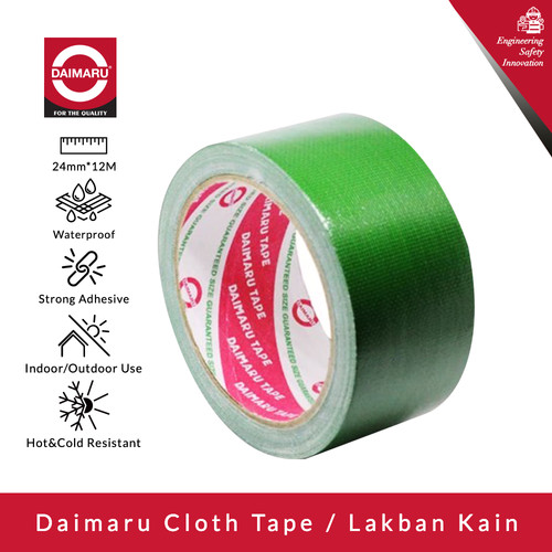 Daimaru Cloth Tape Lakban Kain Warna Hijau 48 mm x 12 meter