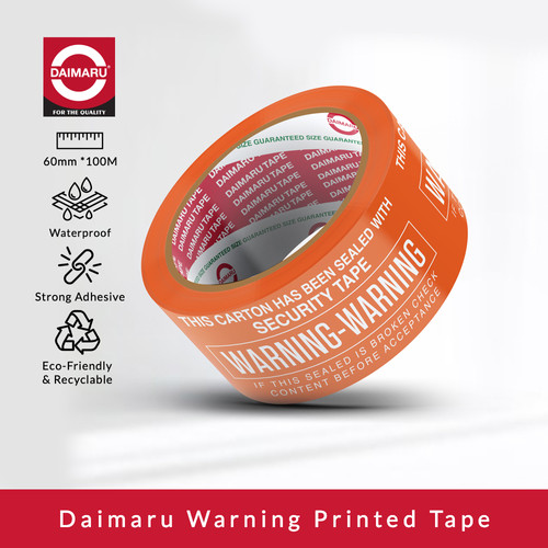 Daimaru OPP Printed Tape Lakban Warning 60 mm x 100 meter