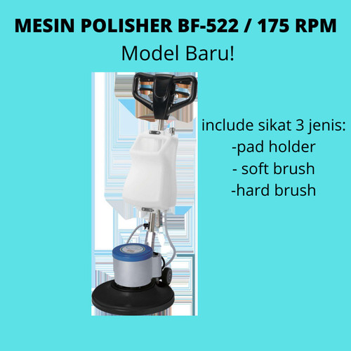 Mesin Polisher Lantai 17 inc / 175 RPM (BF-522) Via Sicepat Kargo