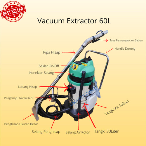 Vakum Pembersih Karpet / Vacuum Extractor 60Liter (AC-60CS)