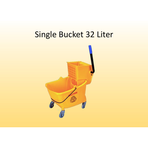 Ember Air Roda dengan Perasan / Single Bucket Wringler 32 Liter