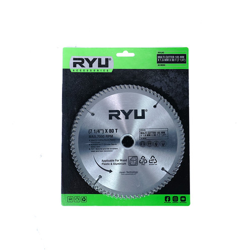 RYU (AC) MULTI CUTTER 185 MM X 1.6 MM X 80 T (7 1/4")