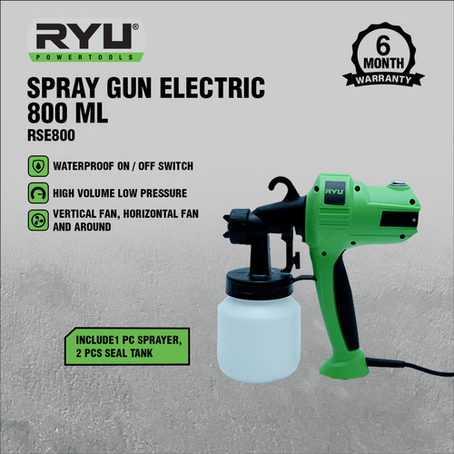 RYU SPRAY GUN ELECTRIC RSE800 ML - SEMPROTAN CAT ELEKTRIK - TOOLS