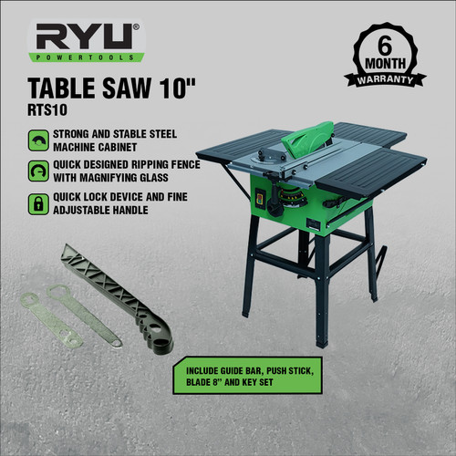 RYU TABLE SAW - MESIN GERGAJI MEJA 10 INCH - RTS10