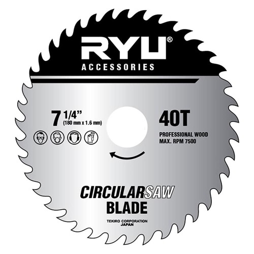 RYU CIRCULAR SAW BLADE 40 TEETH - MATA SIRKEL