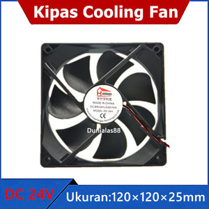 Kipas Cooling Fan 12025 DC24V Kipas Pendingin Mesin 12cm×12cm×2.5cm