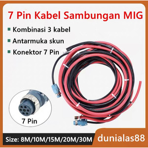 7 Pin MIG Kabel Cable Sambungan Wire Feeder Mesin las 10M 15M 20M 30M