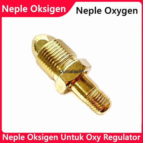 Neple selang tabung Regulator Oksigen Nepple Oxygen Drat 1/4" Inch