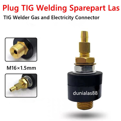 Plug TIG Sparepart Las 10-25 TIG Welder Gas and Electricity Connector