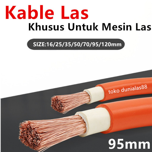 Kabel Las 95mm Full Tembaga Welding Cable 95 mm Full Copper Wire 1roll