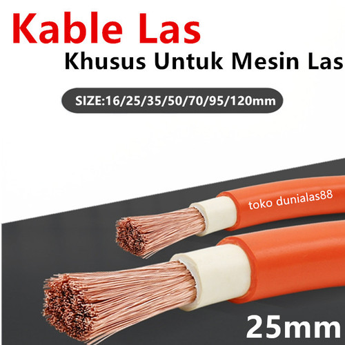 Kabel Las 25mm Full Tembaga Welding Cable 25 mm Full Copper Wire cabel