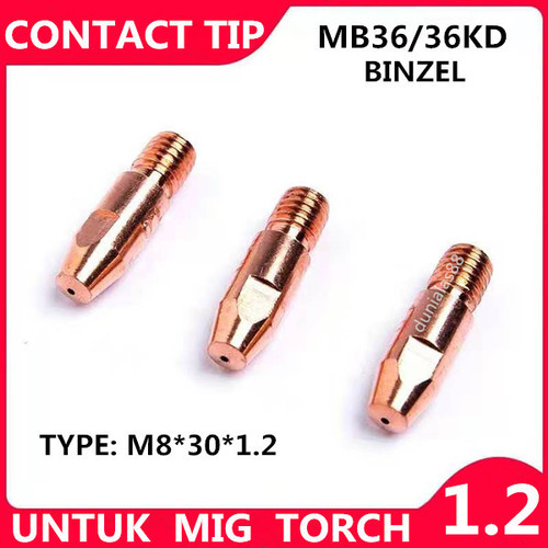 Contact Tip kontak tip M8x30x1.2mm MB36/MB 36KD sparepart las alat CO