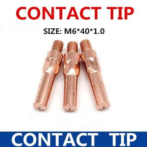 Contact Tip kontak tip M6x40x1.0mm sparepart las alat CO full tembaga