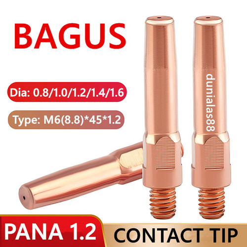 Contact Tip kontak tip M6x45 x1.2mm sparepart las alat CO full tembaga