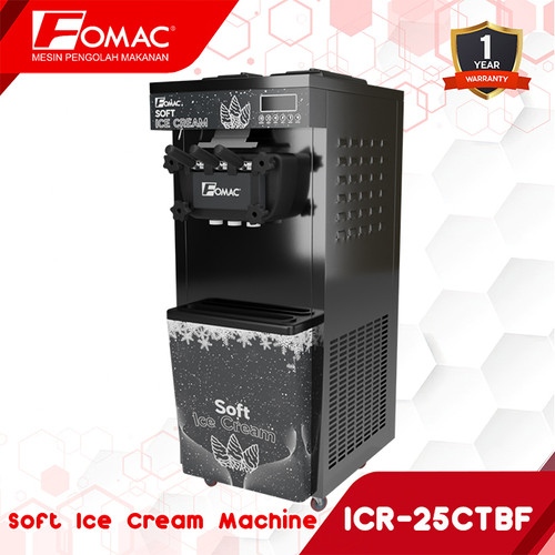 FOMAC Soft Ice Cream Machine ICR-25CTBF SF Mesin Es Krim 3 Tuas Roda