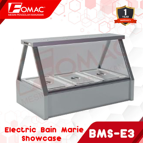 FOMAC Electric Bain Marie Showcase BMS-E3 E4 E5 Mesin Penghangat Food