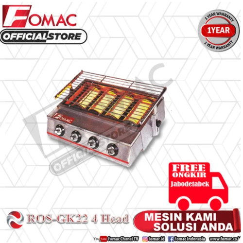 Mesin Pemanggang Gas Roaster ROS-GK22 4 tungku FOMAC