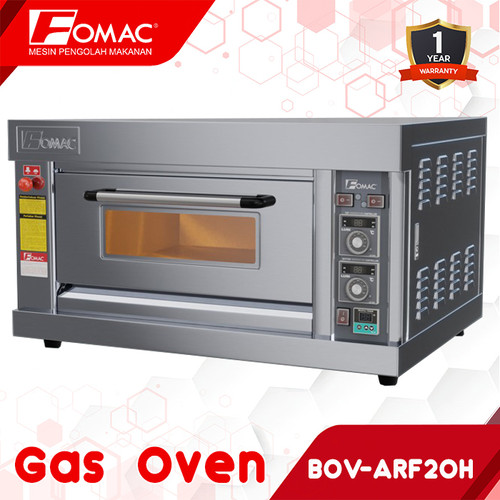 Mesin Gas Oven 1 Deck 2 Tray BOV-ARF20H FOMAC Pemanggang Roti Kue Cake