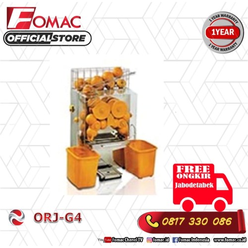 Mesin Pemeras jeruk otomatis Orange Juicer ORJ-G4 FOMAC