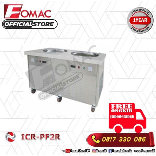 Mesin Es Krim Goreng Pan Fry Ice Cream ICR-PF2R FOMAC 2 Tungku