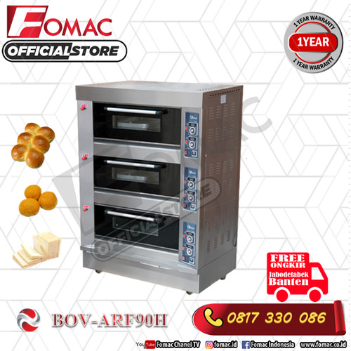 Mesin Gas Oven 3 Deck 9 Tray BOV-ARF90H FOMAC