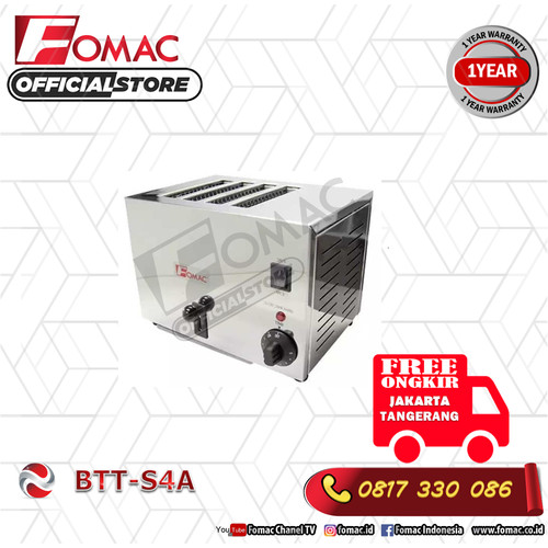 Mesin Pemanggang Roti Bread Toaster 4 Slice BTT-S4A FOMAC