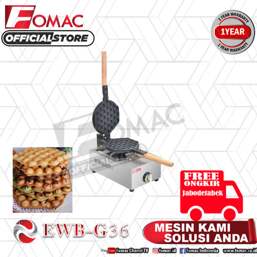 Mesin Egg Waffle Maker EWB-G36 Daya Gas FOMAC