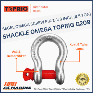 Shackle / Segel Omega Screw Pin G209 1-1/8 Inch 9.5 Ton TOPRIG