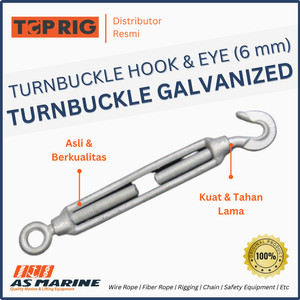 Turnbuckle / Jarum Keras / Spanskrup Hook & Eye 6 mm Galvanized TOPRIG