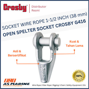 Open Spelter Socket / Soket Wire Rope G416 1-1/2" 38 mm CROSBY