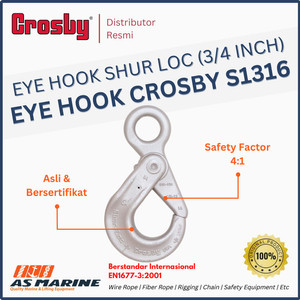 Eye Hook Shur Loc CROSBY USA S1316 3/4 Inch